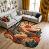 Cactus Garden Custom Shape Area Rug NCU0DK12303