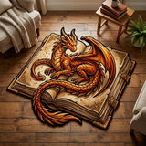 Dragon Library Custom Shape Area Rug NCU0TD2647
