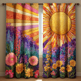 Lavender Sunrise Glow Quilted Curtains NCU0XD2051
