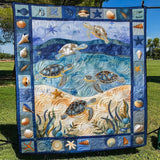 Ocean Turtle Quilted Blanket NCU0TH1170