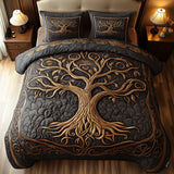 Celestial Roots 3-Piece Quilted Bedding Set NCU0VL874
