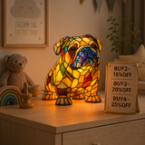 Bulldog Lamp in a Sitting Pose