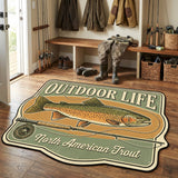 Vintage Trout Custom Shape Area Rug NCU0TV1857