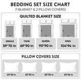 Hummingbird 3-Piece Quilted Bedding Set NCU0VT156
