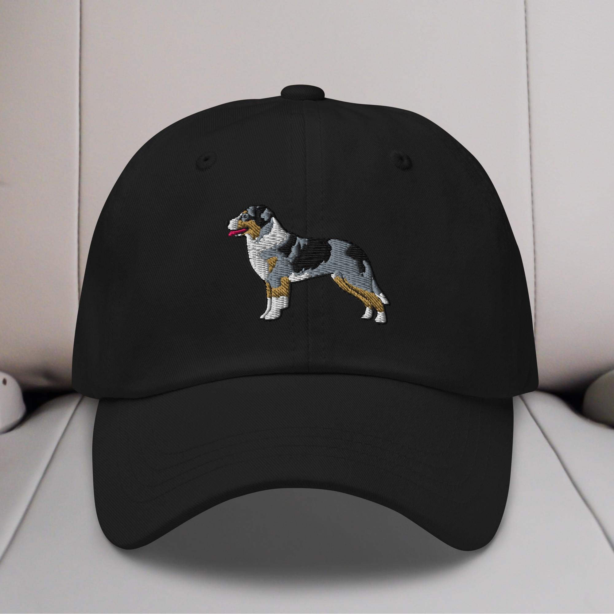 Australian Shepherd (Blue Merle - Tail) Embroidered Hat