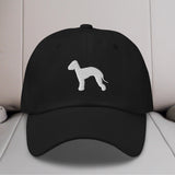 Bedlington Terrier Silhouette Embroidered Hat