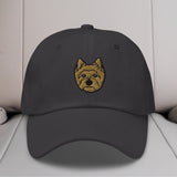 Cairn Terrier Head Embroidered Hat