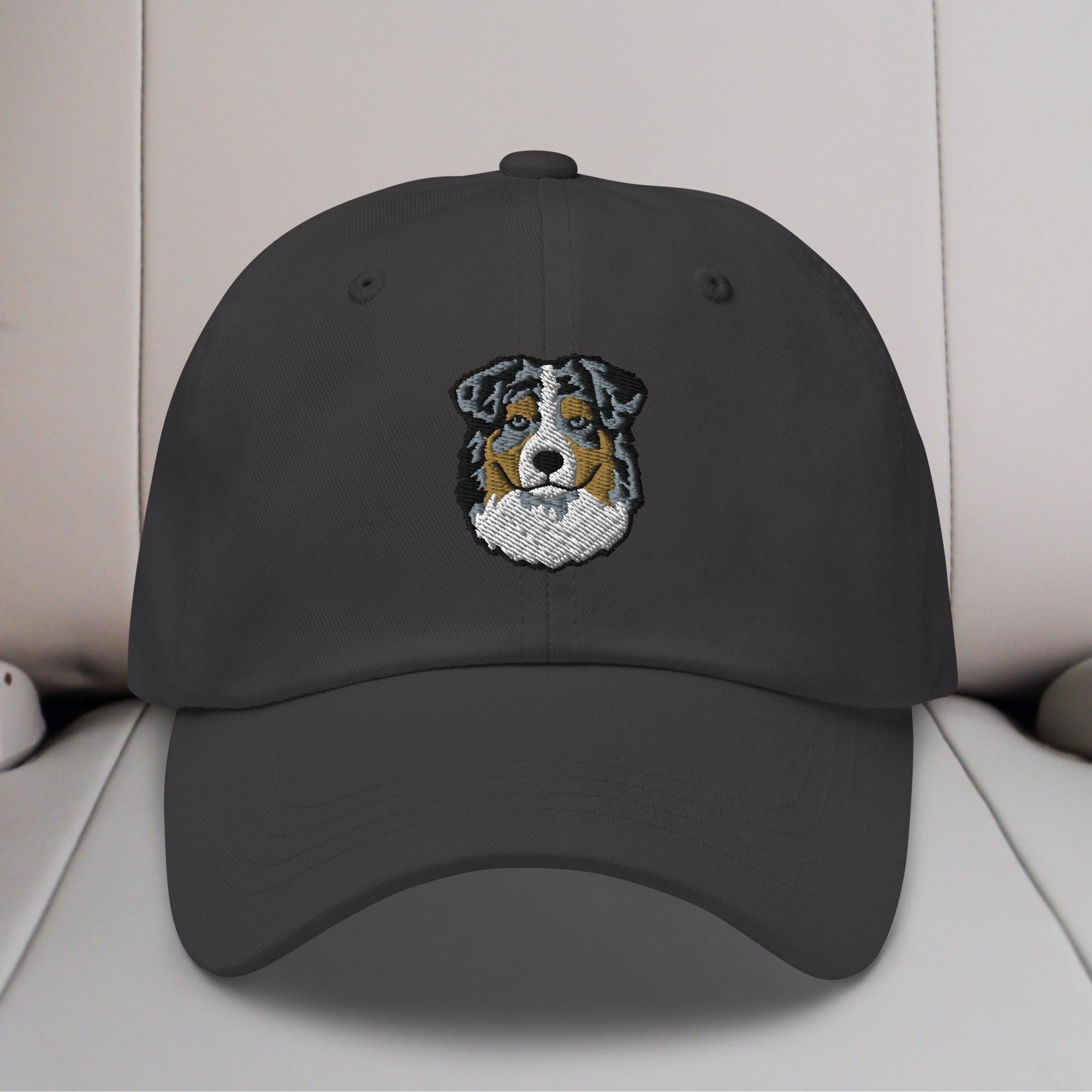 Australian Shepherd Head (Blue Merle) Embroidered Hat