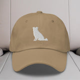 Border Collie Silhouette Embroidered Hat