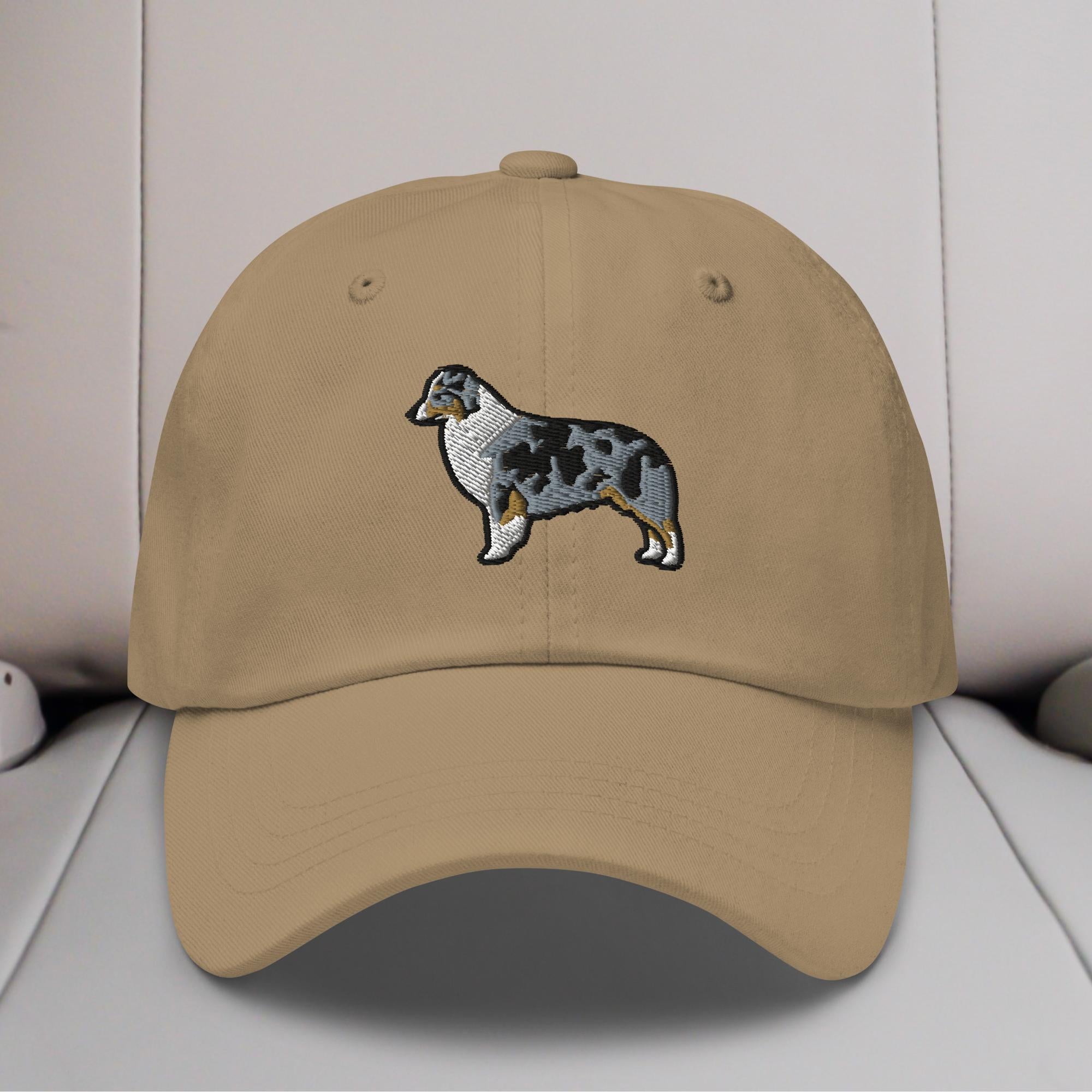 Australian Shepherd (Blue Merle - Docked/Bobbed Tail) Embroidered Hat