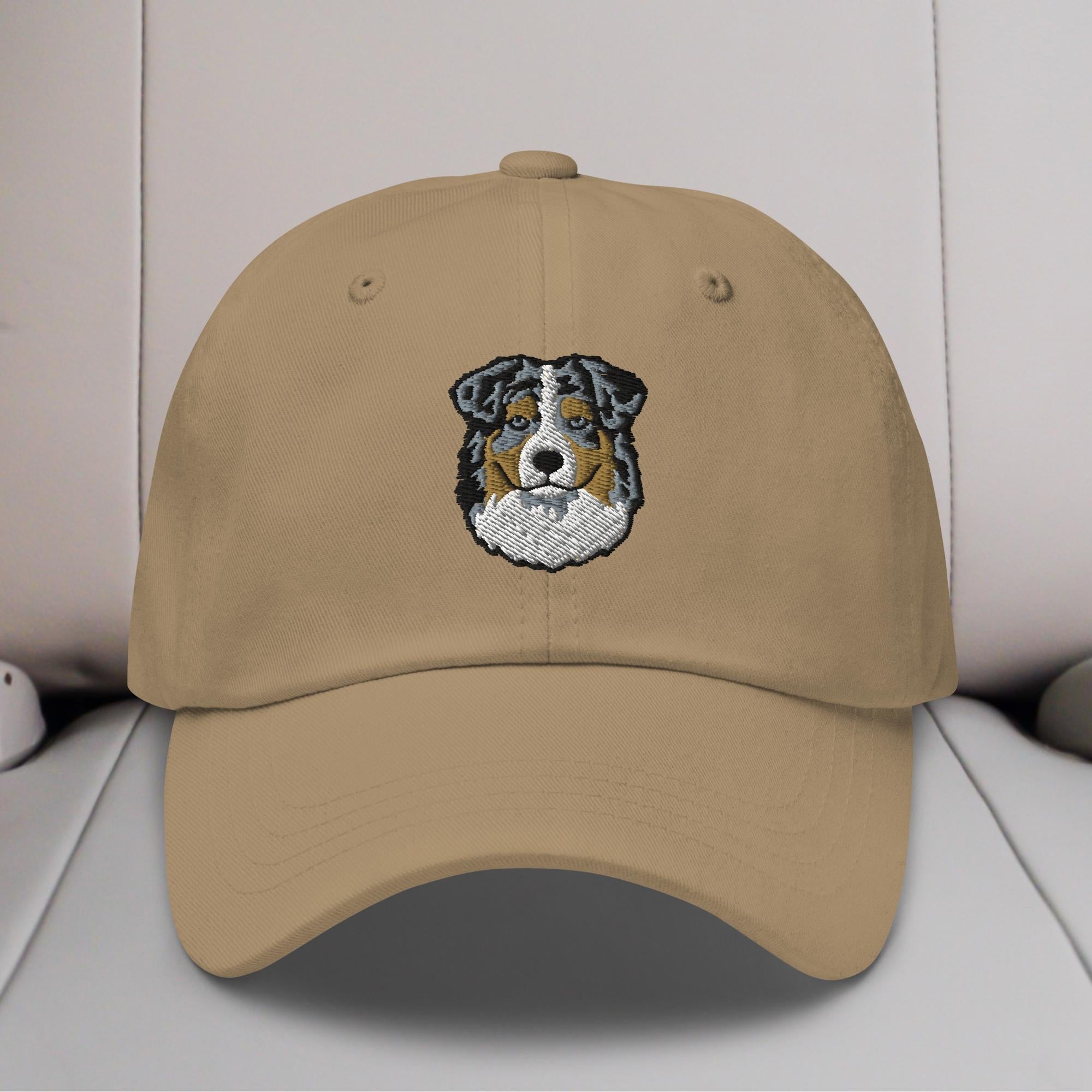 Australian Shepherd Head (Blue Merle) Embroidered Hat
