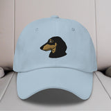 Dachshund Head (Black & Tan) Embroidered Hat