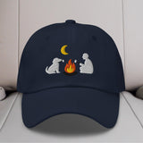 Camping Dog Embroidered Hat