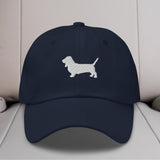 Basset Hound Silhouette Embroidered Hat