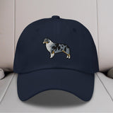 Australian Shepherd (Blue Merle - Docked/Bobbed Tail) Embroidered Hat