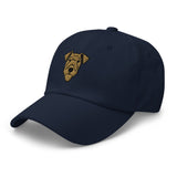Airedale Terrier Head Embroidered Hat