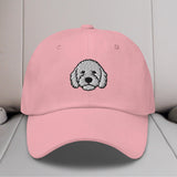Goldendoodle Head (White) Embroidered Hat