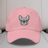 French Bulldog Head Embroidered Hat