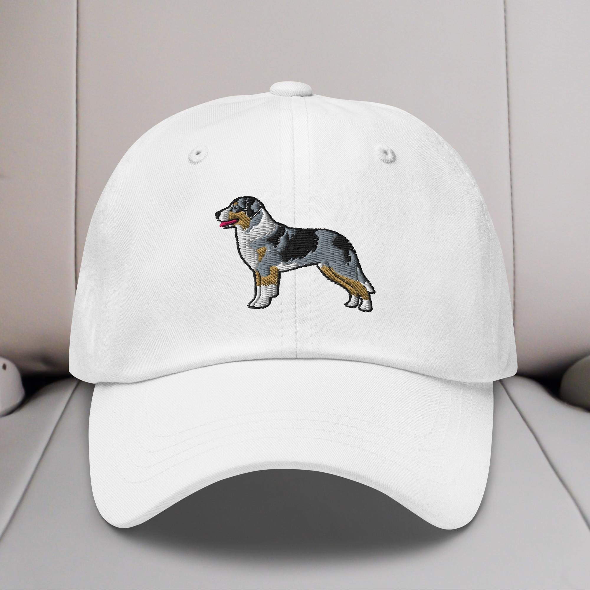 Australian Shepherd (Blue Merle - Tail) Embroidered Hat