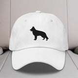 German Shepherd Silhouette Embroidered Hat