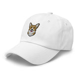Corgi Head Embroidered Hat