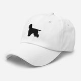English Cocker Spaniel Silhouette Embroidered Hat