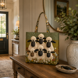 Quilted Tote Bag - Five Sheep