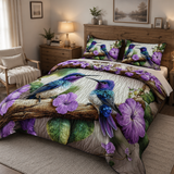 Hummingbird 3-Piece Quilted Bedding Set NCU0VT156