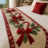 Candy Cane Joy Quilted Bed Runner NCU0NT9889