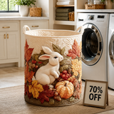 Cinnamon Bunny Quilted Laundry Basket NCU0NTD070