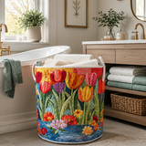 Summer Blossom Quilted Laundry Basket NCU0DV743